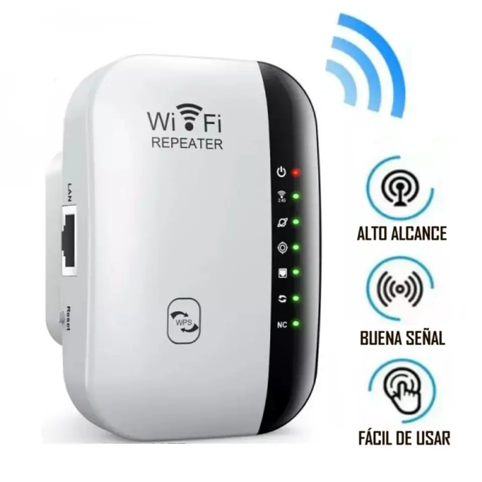 Repetidor Amplificador Wifi Señal 300 Mbps 2.4g Color Blanco 3