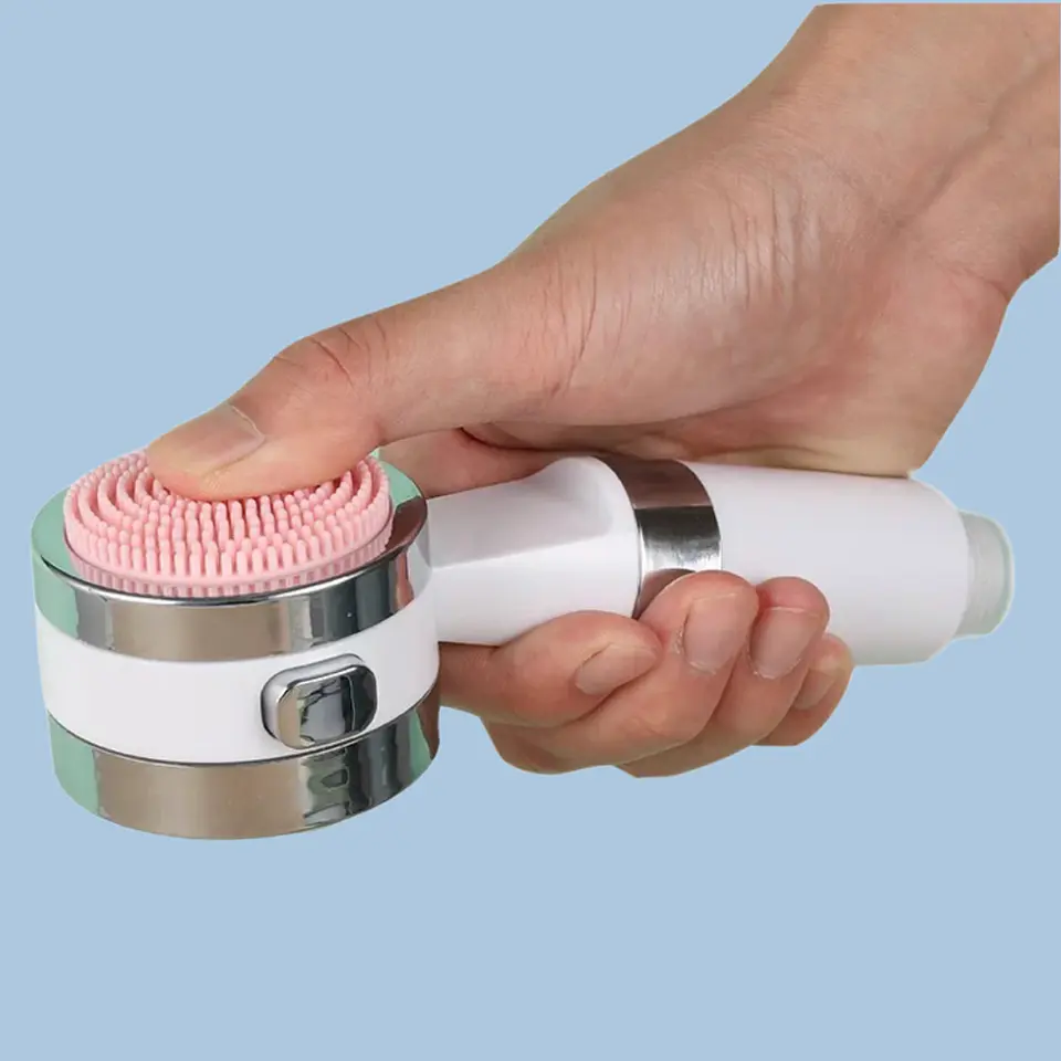Cabezal de ducha con Masajeador de silicona exfoliante 2