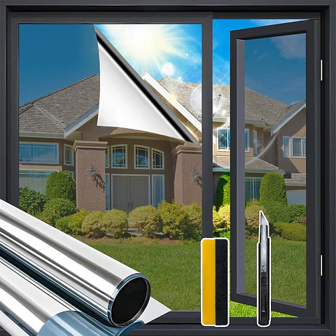  Vinilo Ventana Espejo Privacidad Anti UV Protección Calor 10 Metros