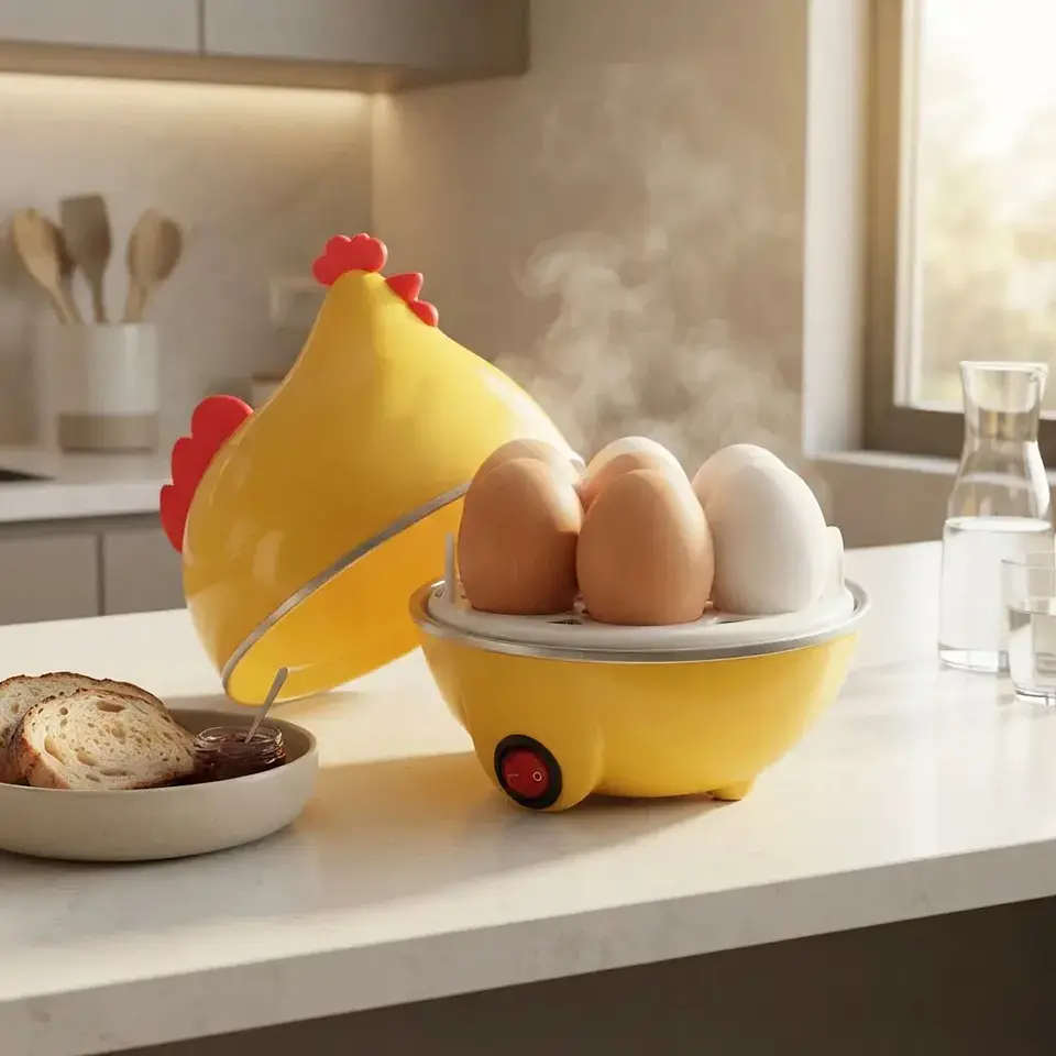 Gallina Cocedora De Huevos Al Vapor 7 Unidades Color Amarill 2