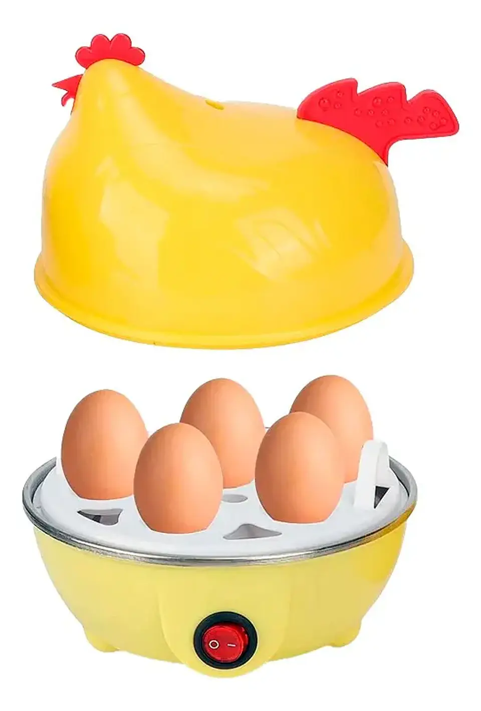 Gallina Cocedora De Huevos Al Vapor 7 Unidades Color Amarill 3