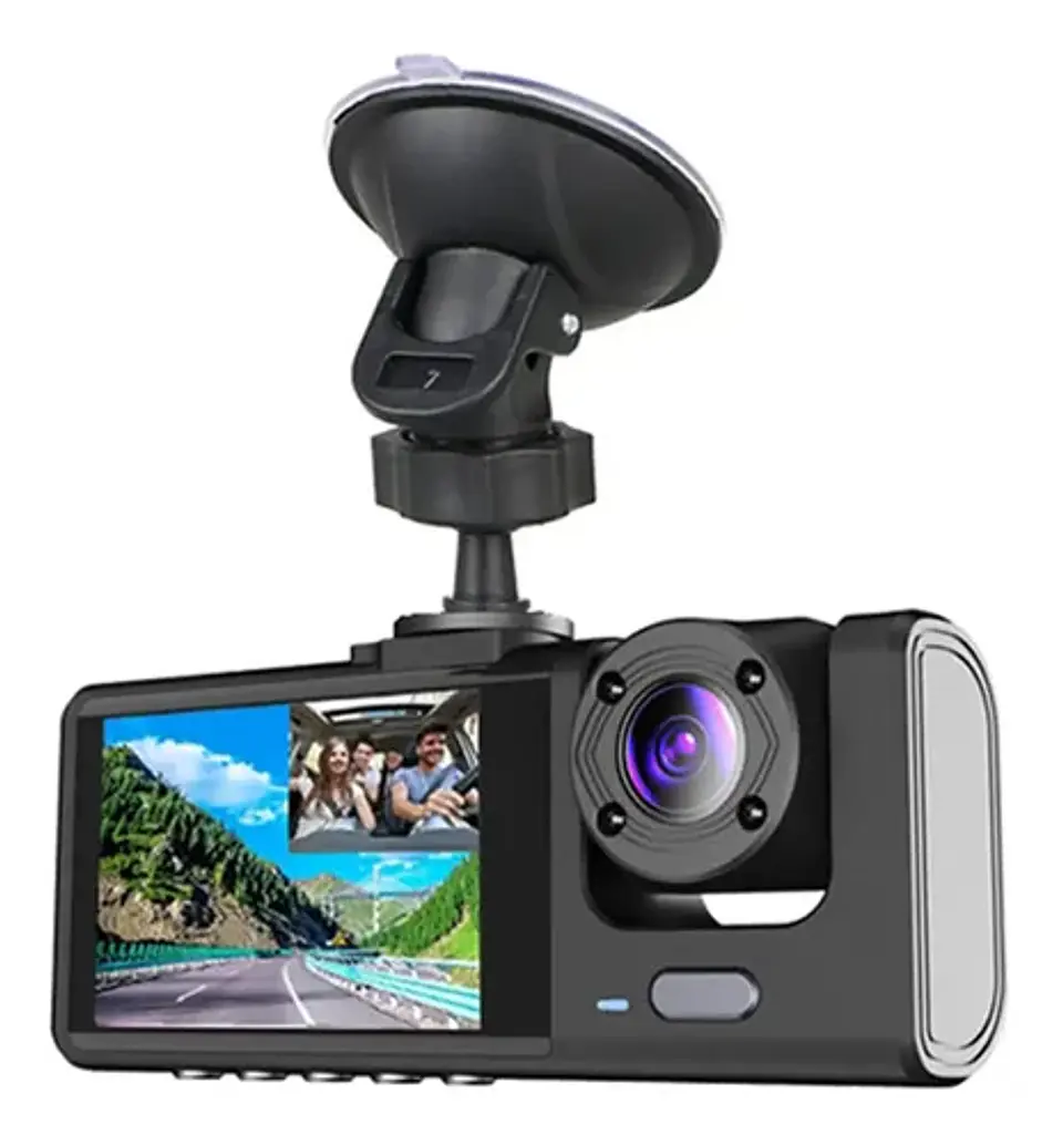 Cámara Para Auto Hd 1080p+wifi Accesorio Dashcamera 3 Cámara 3