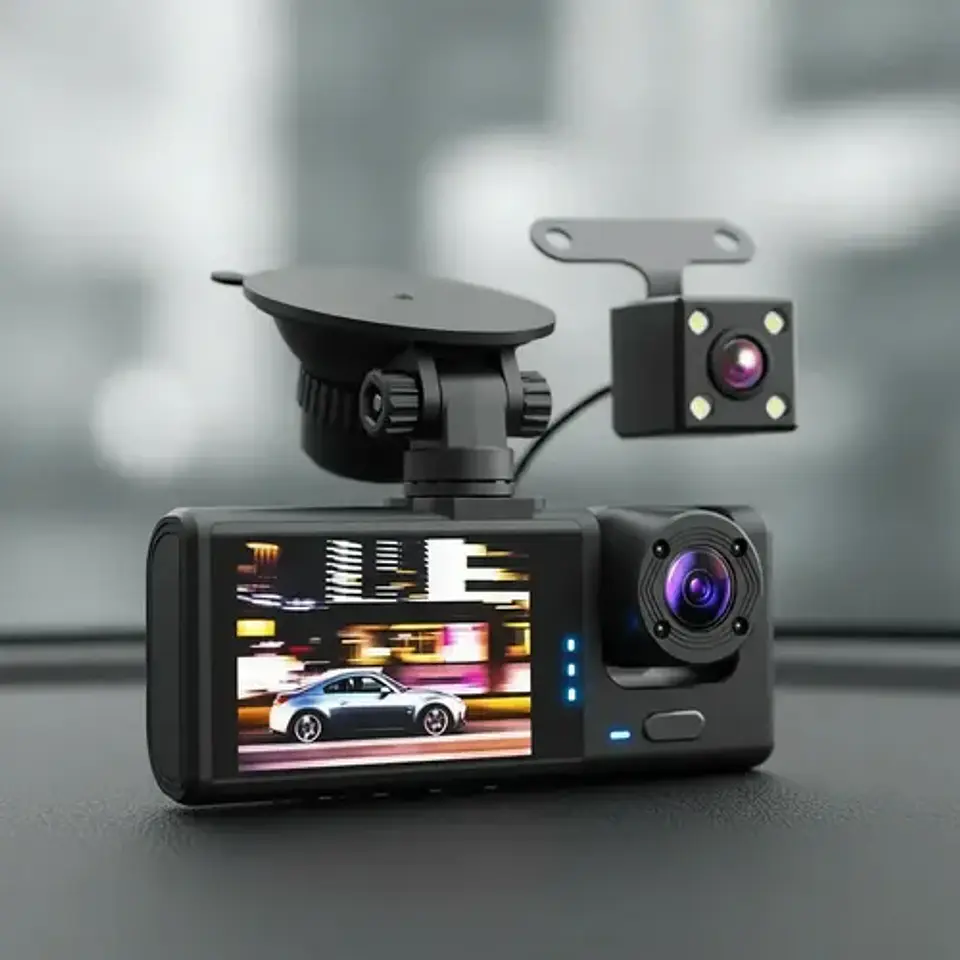 Cámara Para Auto Hd 1080p+wifi Accesorio Dashcamera 3 Cámara 4
