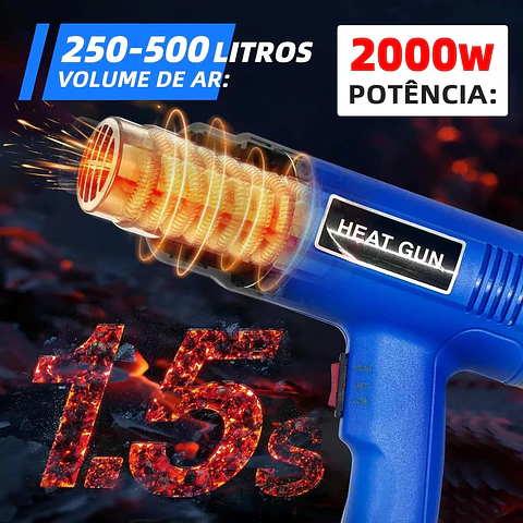 Soplador de calor profesional, 2000 W, 110 V, pistola caliente, azul, 110 V