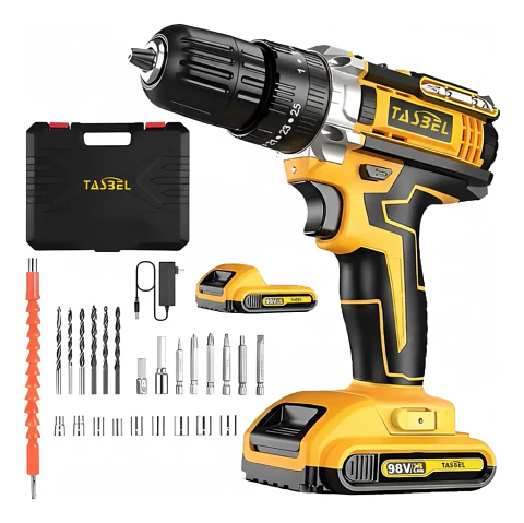 Taladro Destornillador 98v Inalámbrico + 2 Bateria + Accs