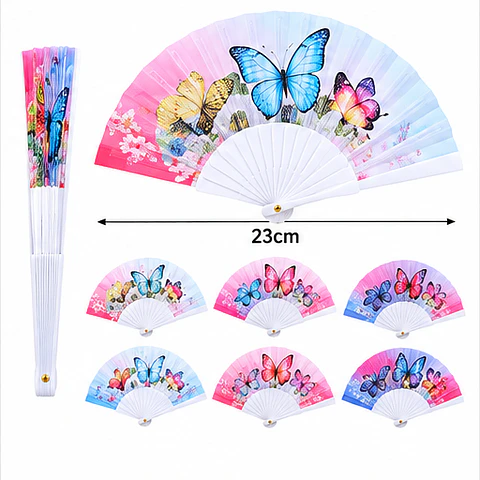 Abanico Plegable Grande Para Cosplay Arte Espectáculos Baile