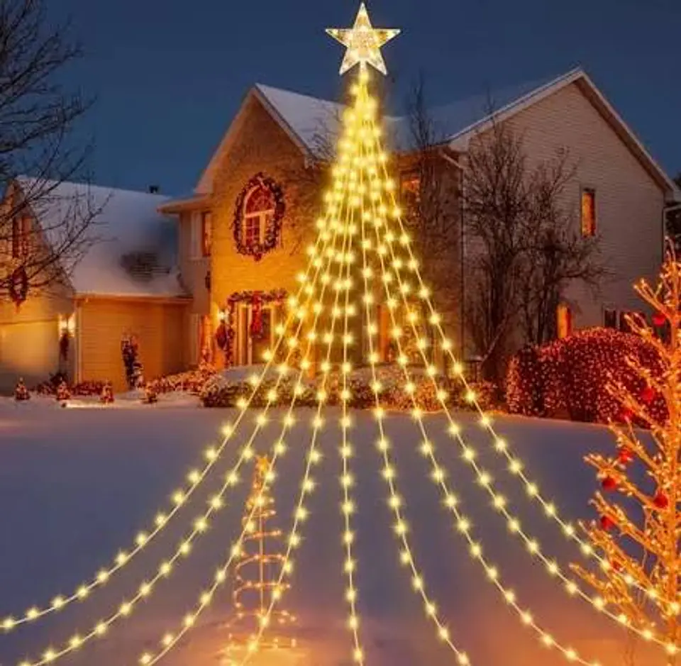 Árbol de Navidad Solar Luz Cálida o Multicolor 2