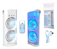 Ventilador Doble Inalambrico Rotatorio Humidificador 3 Vel Estructura Blanco Aspas Blanco Diámetro 10 Frecuencia 50hz/60hz Material De Las Aspas Plástico - Miniatura 2