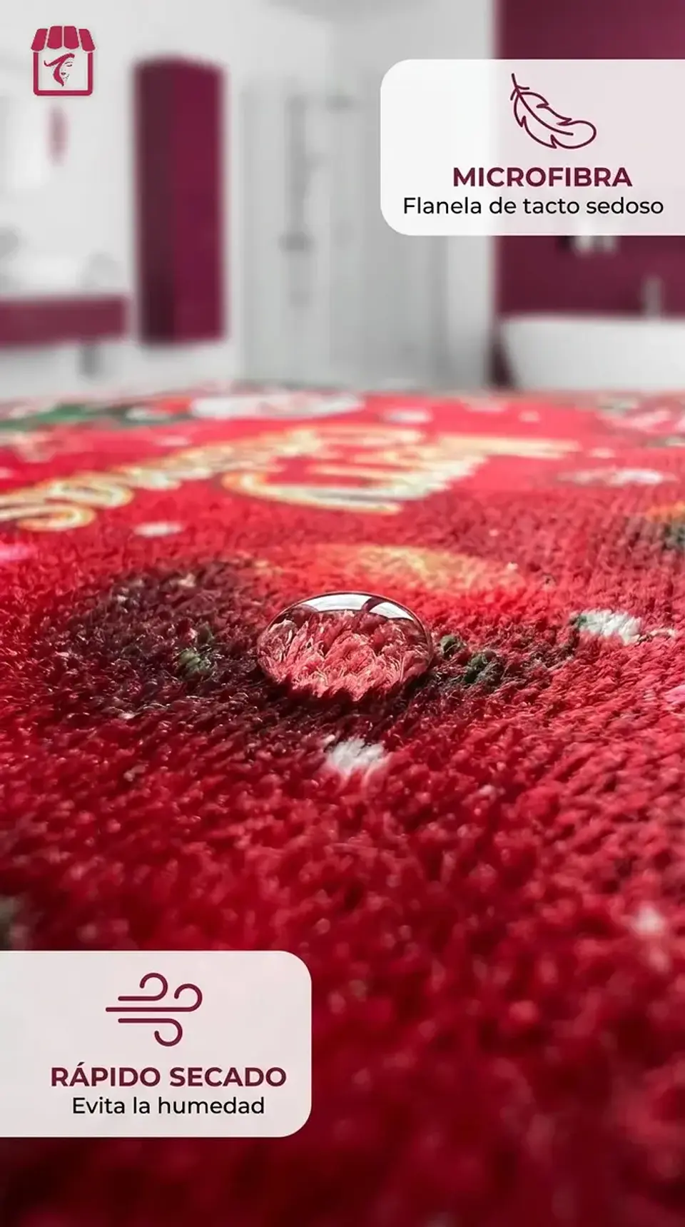 Set De Baño Navidad Juego De Baño 3 Alfombras Baño Navideño 2