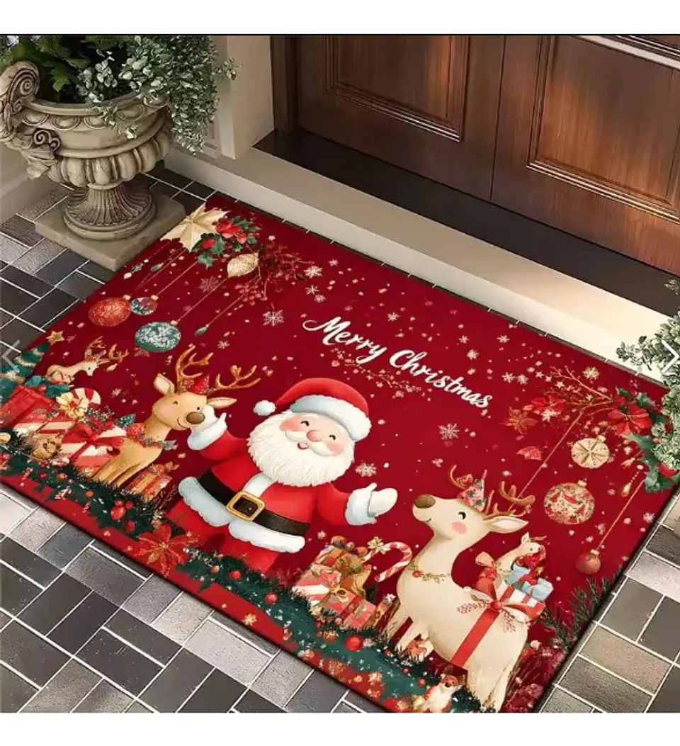 Alfombra Tapete Pasillera Decorativa De Navidad 40x60cm 1