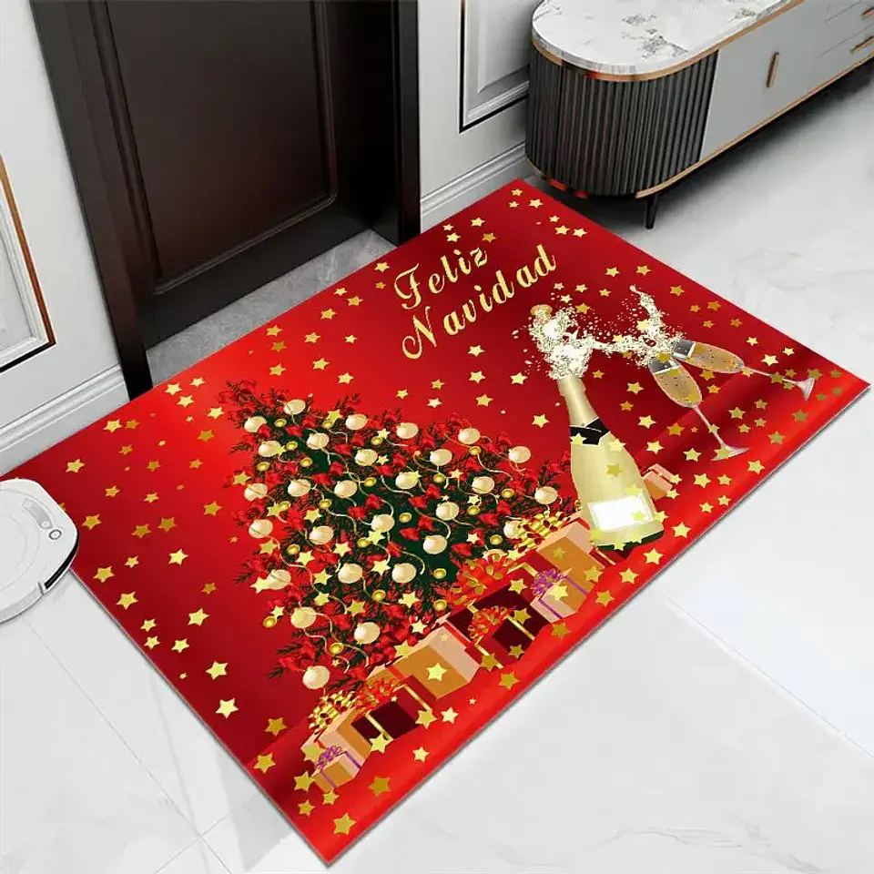 Alfombra Tapete Pasillera Decorativa De Navidad 40x60cm 2