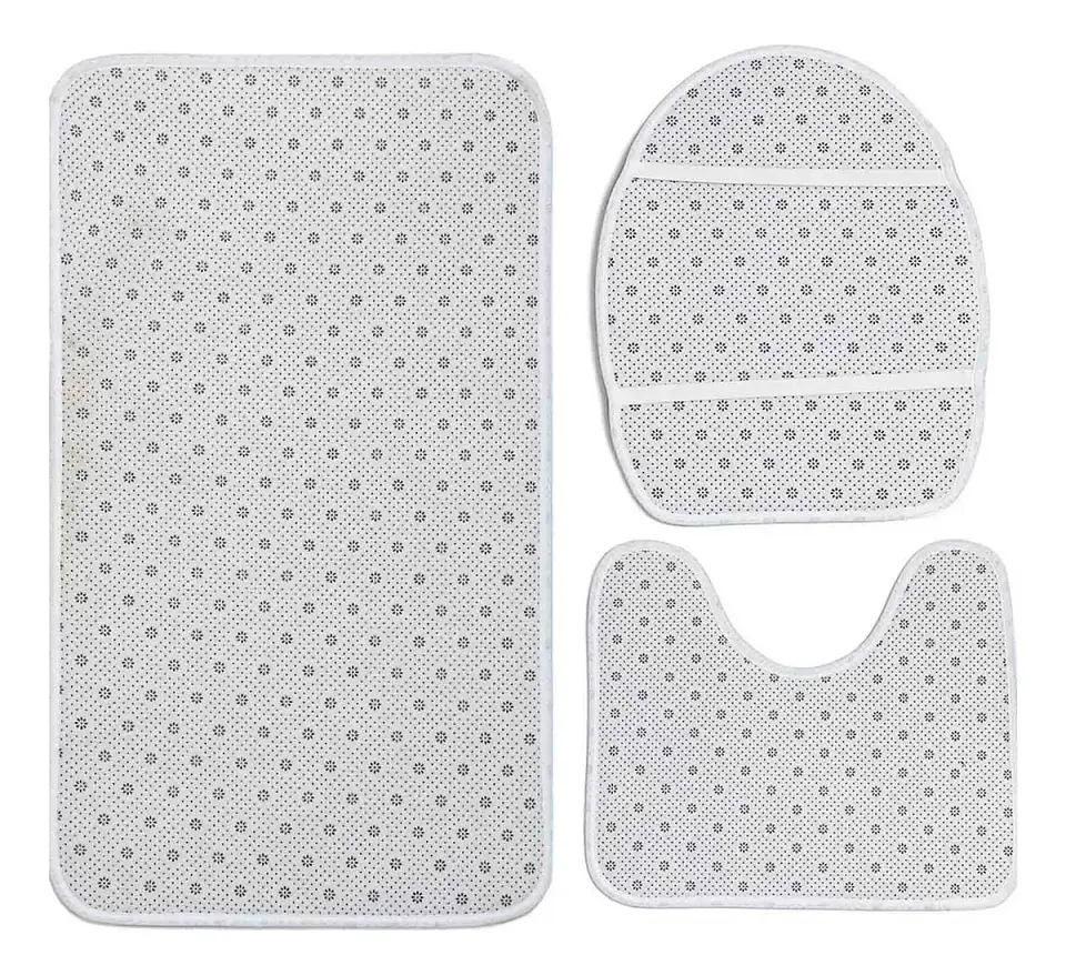 Juego De Baño Set De 4 Piezas Alfombras Cortinas Accesorios 5