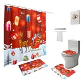 Juego De Baño Set De 4 Piezas Alfombras Cortinas Accesorios Navidad - Miniatura 1
