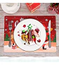 Set 6 Individuales De Mesa Rectangular Navidad Con Portavaso - Miniatura 2