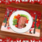 Set 6 Individuales De Mesa Rectangular Navidad Con Portavaso - Miniatura 3