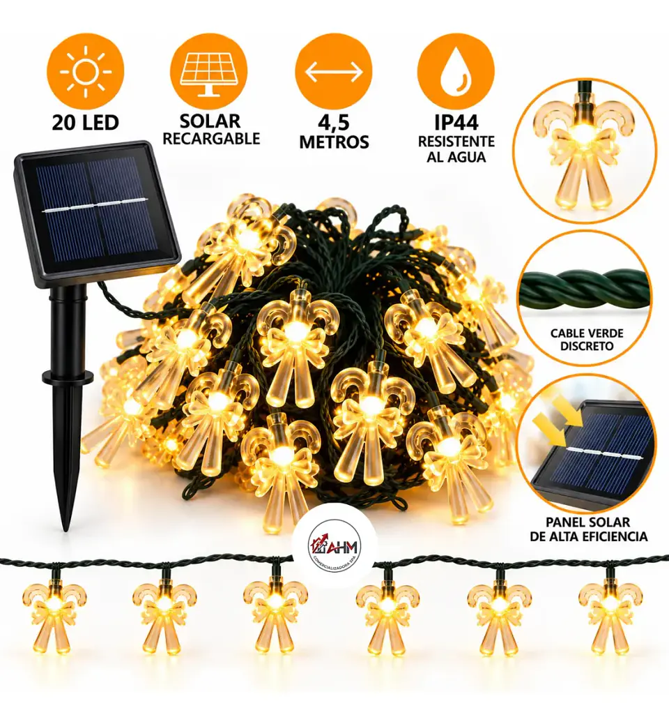 Luces Solares Led Cálidas Bastones Decorativos Para Jardines 3