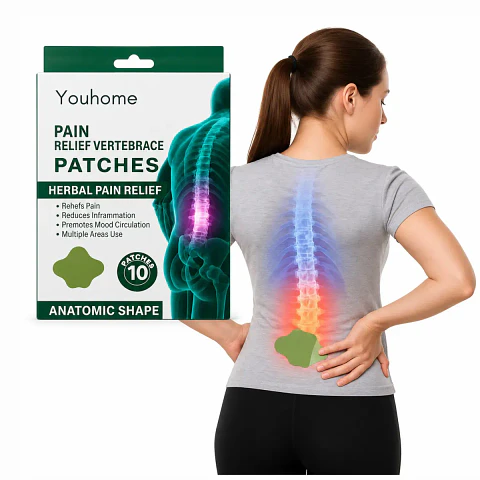 Parches Dolor Espalda Lumbar Marca Youhome Cervical Herbales 10 Unidades Alivio Muscular Cuello Hombros Rodillas Articulaciones Adhesivos Anatómicos Mentol Capsaicina Uso Diario Larga Duración