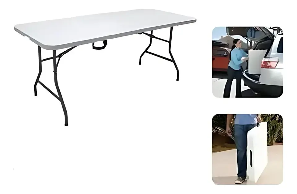 Mesa Plegable Blanca 180 Cm 2