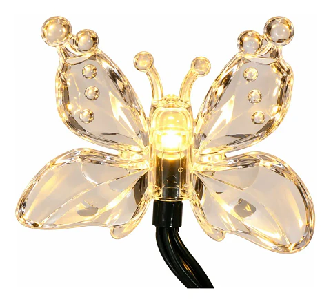 Luces Guirnalda Solares Mariposas Led 5 Metros Navidad