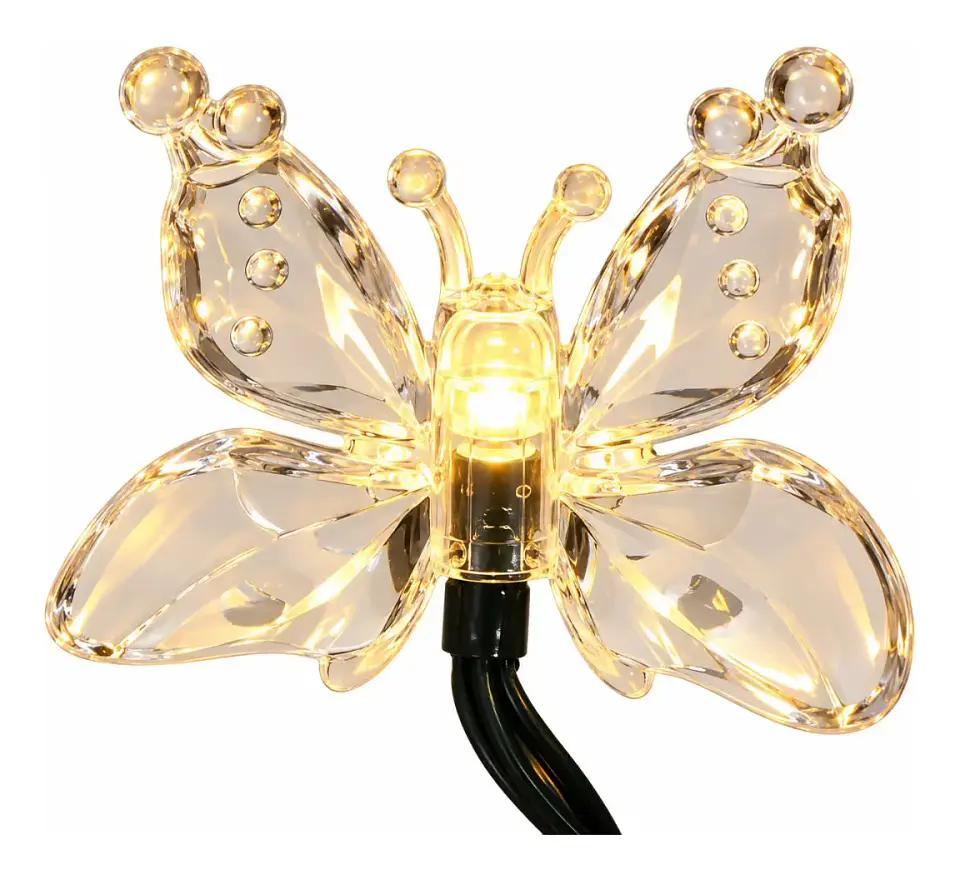 Luces Guirnalda Solares Mariposas Led 5 Metros Navidad 1