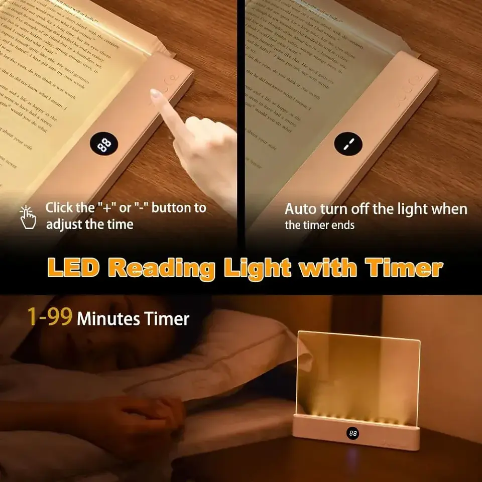 Lámpara Led De Lectura Con Panel Plano Y Visión Nocturna 3