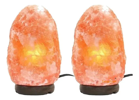  Lampara De Sal Del Himalaya Piedra De 2 A 3 Kg Estructura Amarillo Pantalla Amarillo