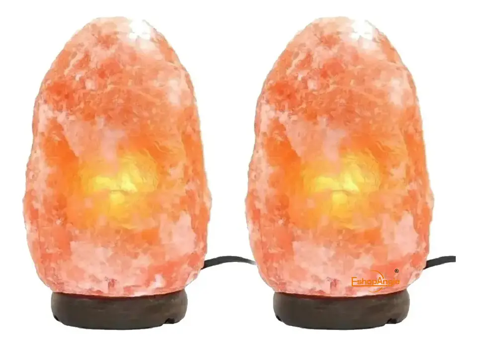  Lampara De Sal Del Himalaya Piedra De 2 A 3 Kg Estructura Amarillo Pantalla Amarillo 1