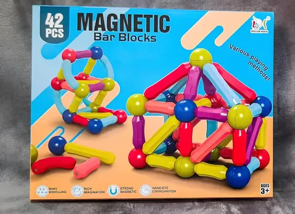 Juego De Bloques Magnéticos 48 Piezas 1