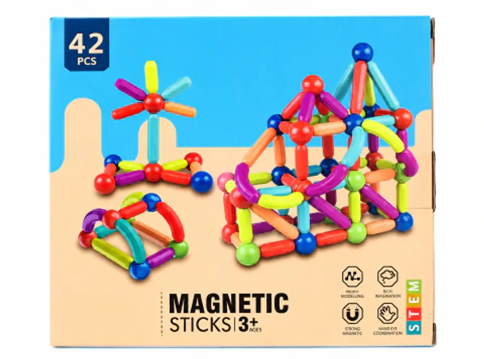 Juego De Bloques Magnéticos 48 Piezas 3