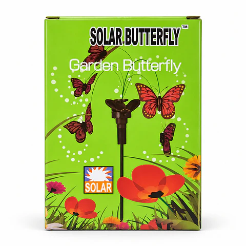 Mariposa Solar Decorativa con Movimiento