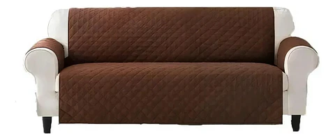 Protector Sofá 2 Cuerpos Marrón Lavable Poliéster Cotton Flor