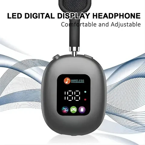 Audífonos Inalámbricos Con Pantalla Digital Rgb Akz Max 600