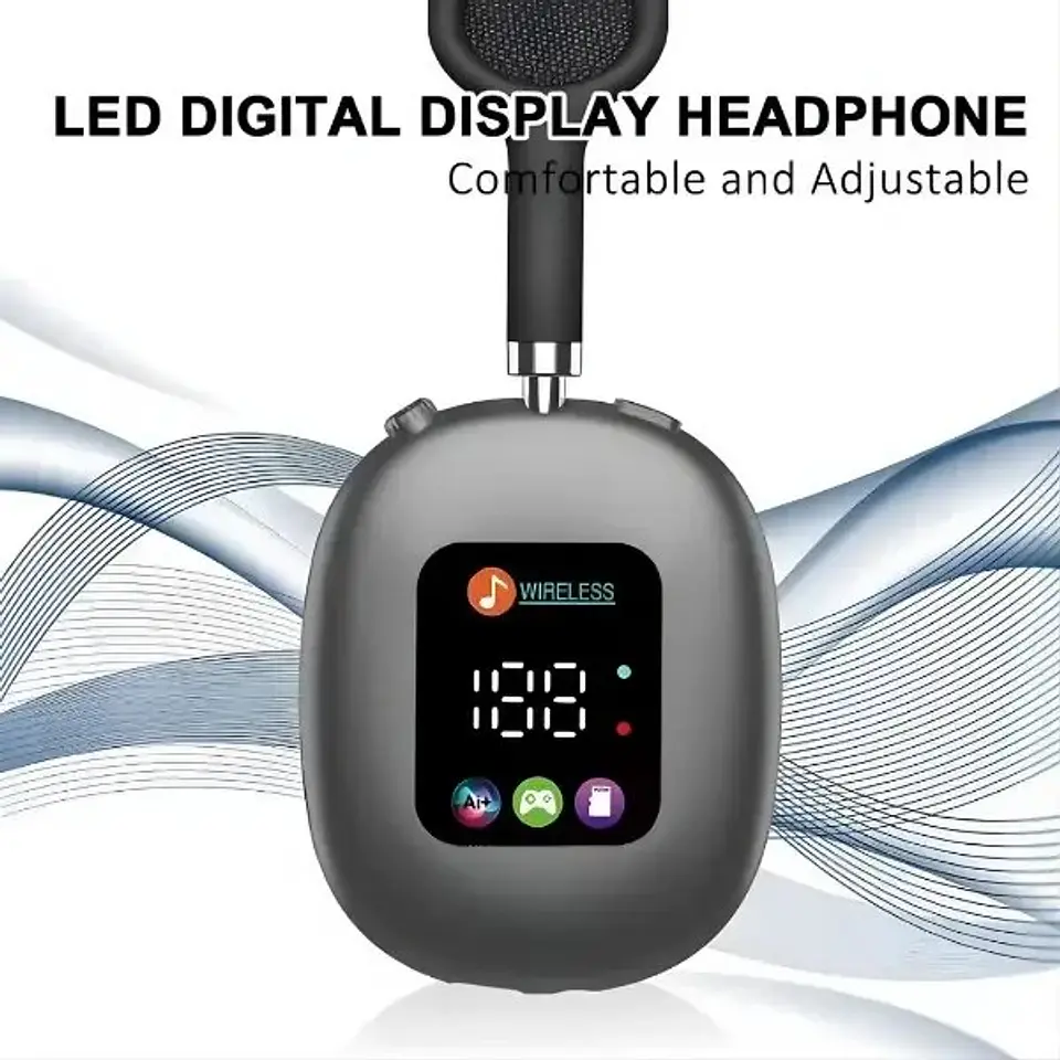 Audífonos Inalámbricos Con Pantalla Digital Rgb Akz Max 600 1