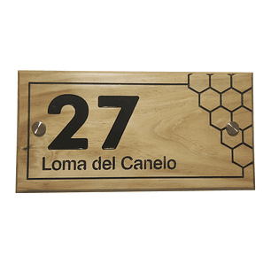 Letrero para casa Panal Numeros para casas