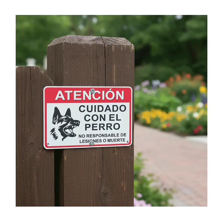 Letrero Cuidado con el Perro 2