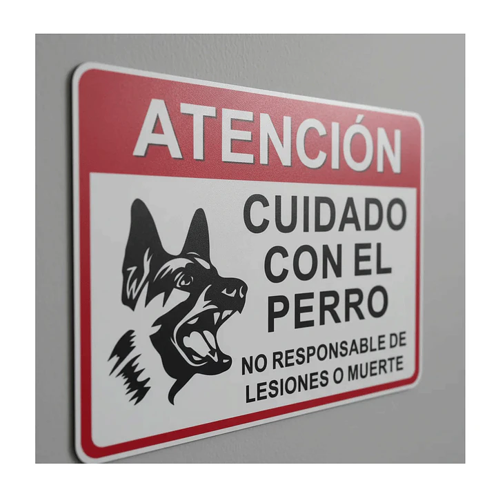 Letrero Cuidado con el Perro 3