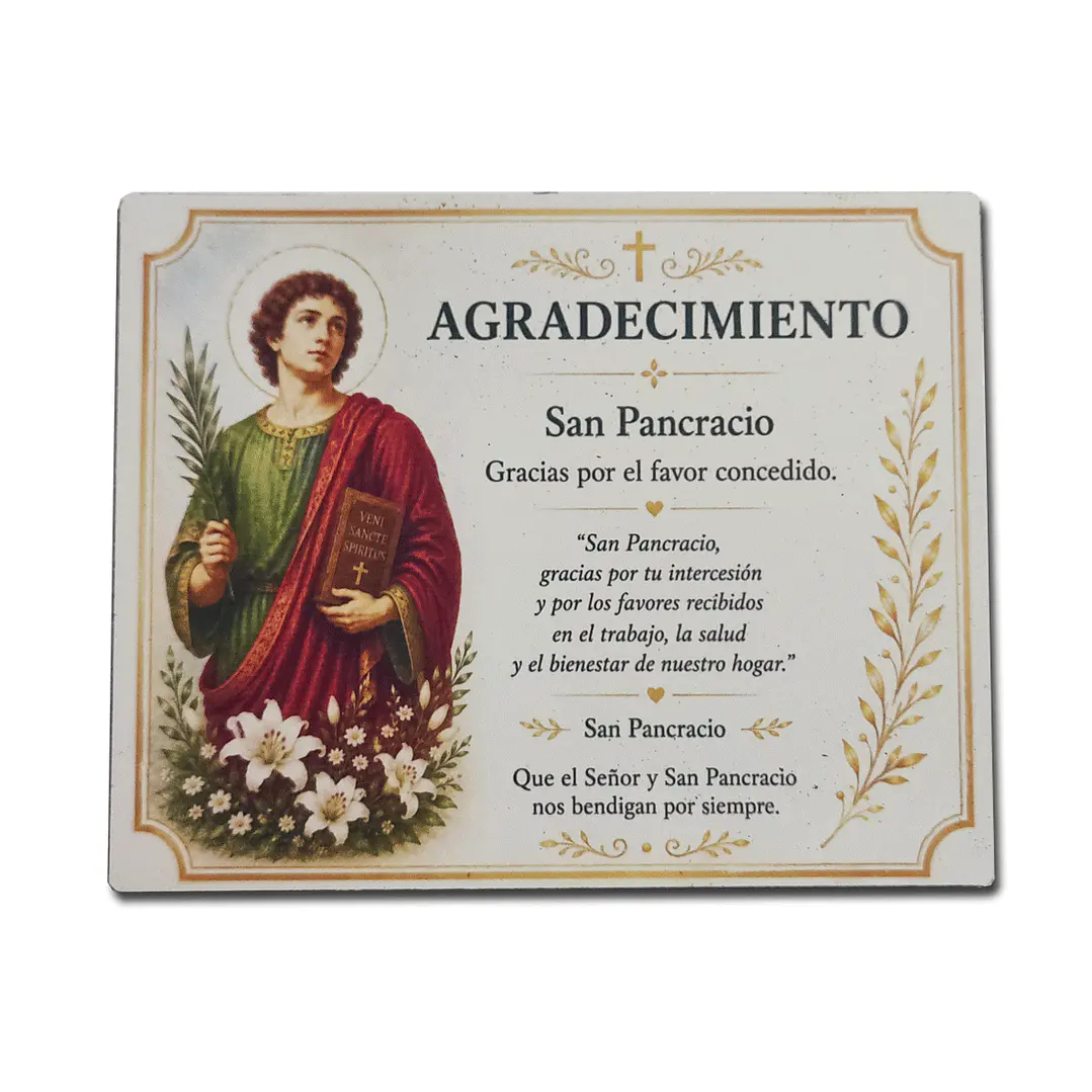 Placa de Agradecimiento a Santos 1