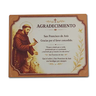 Placa de Agradecimiento a Santos