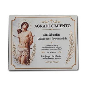 Placa de Agradecimiento a Santos