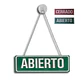 Letrero Colgante Abierto Cerrado Con Ventosa Y Cadena - Miniatura 1