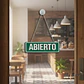 Letrero Colgante Abierto Cerrado Con Ventosa Y Cadena - Miniatura 2
