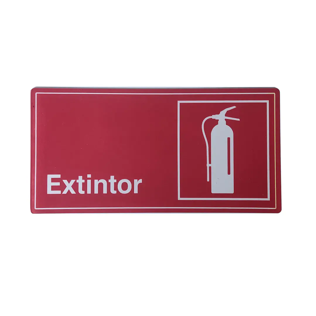 Letrero Señalética De Seguridad Para Extintor Rojo 1
