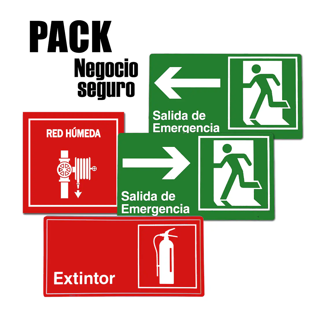 PACK SEÑALÉTICAS DE SEGURIDAD – NEGOCIO SEGURO 1