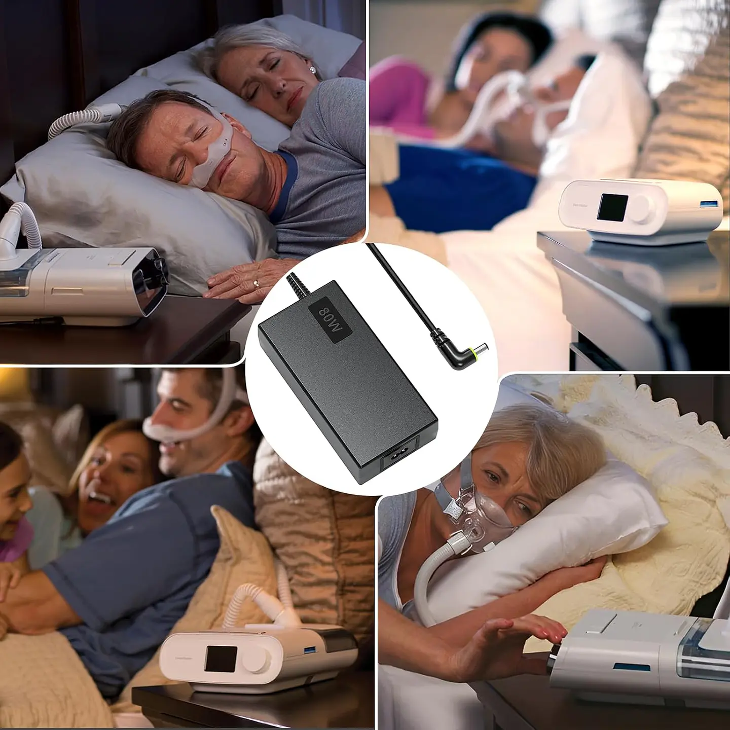 Fuente de alimentación Philips DreamStation - 80W + cable de alimentación para CPAP 3