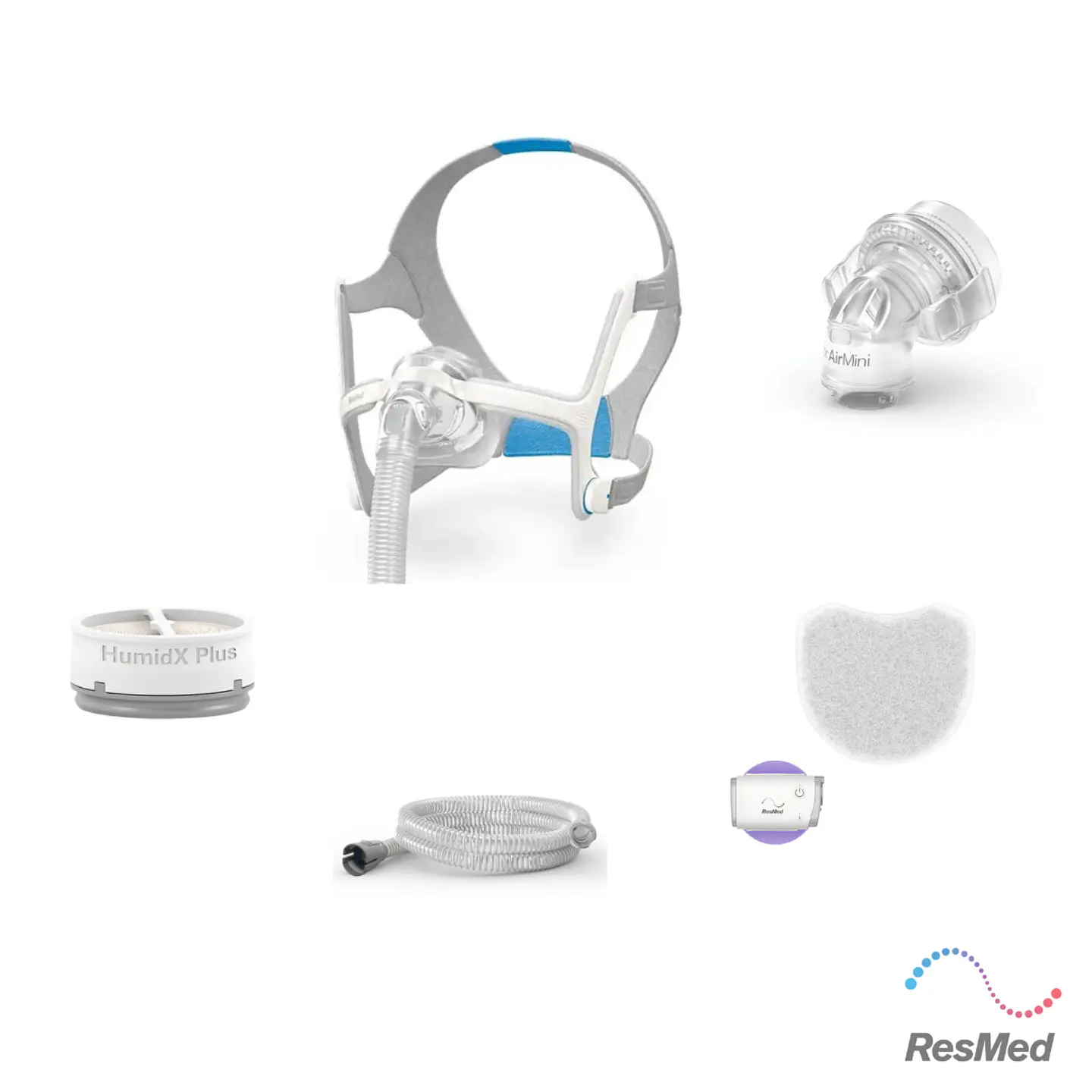 Paquete de configuración ResMed AirMini para mascarilla CPAP Airfit N20. 1