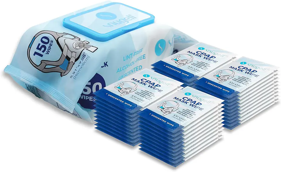 Toallitas Snugell para máscaras CPAP y tubos - Sin perfume paquete jumbo. 1