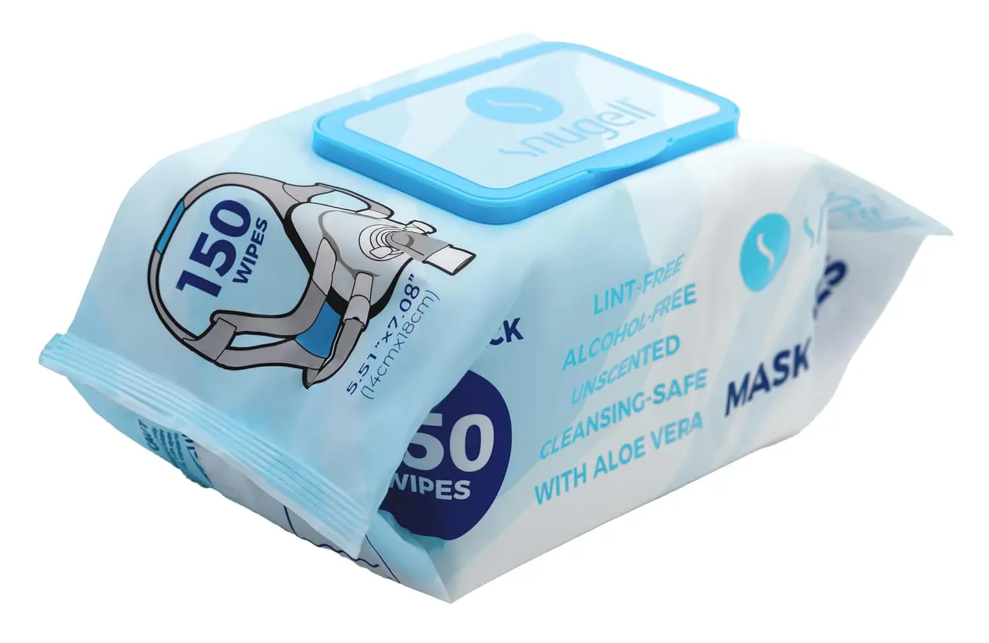 Toallitas Snugell para máscaras CPAP y tubos - Sin perfume paquete jumbo. 4