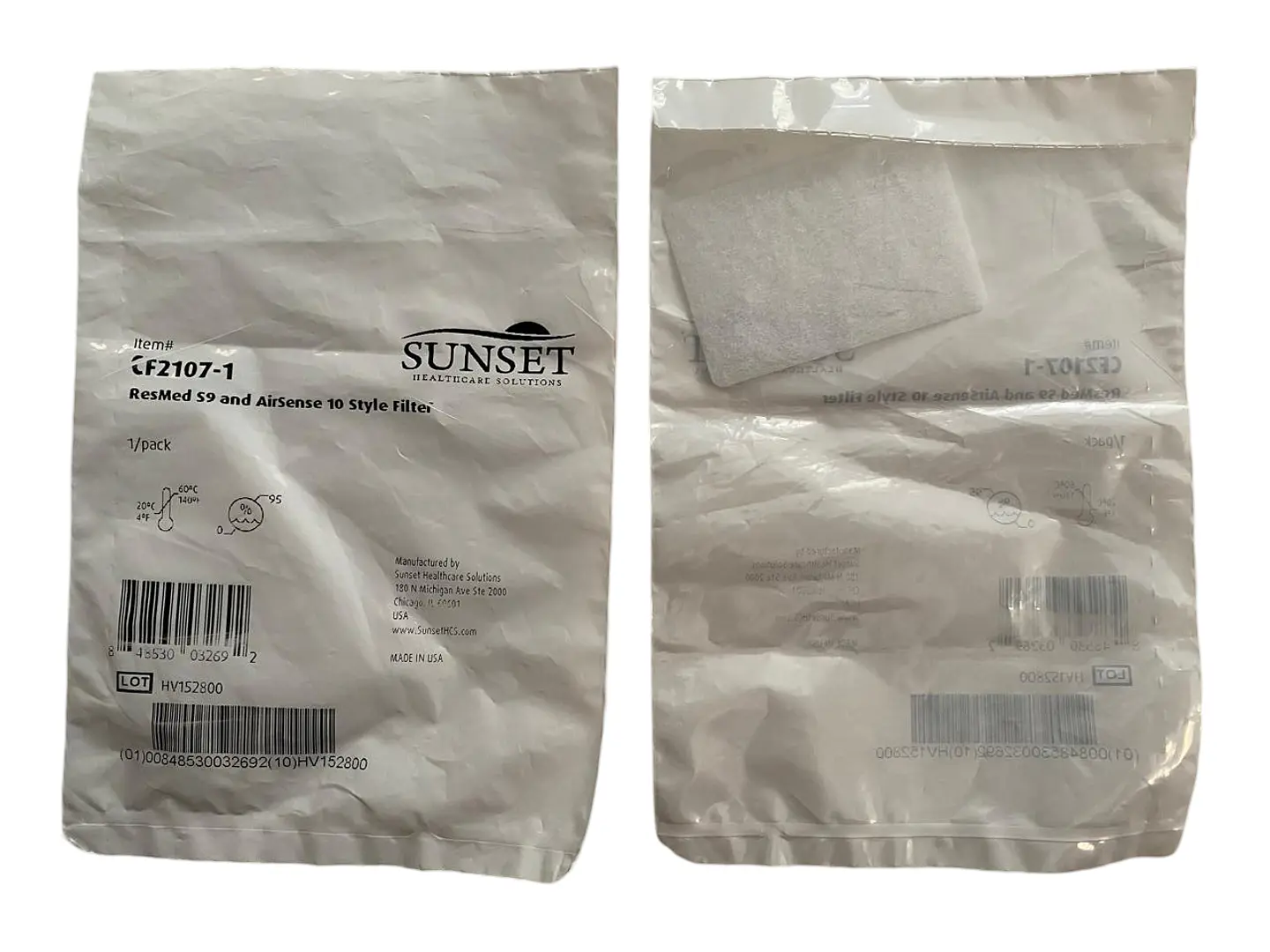 Filtro Hipoalergénico De Sunset Healthcare para ResMed AirSense S9 Y AirSense 10 - Desechables, paquete de 5 unidades. 4