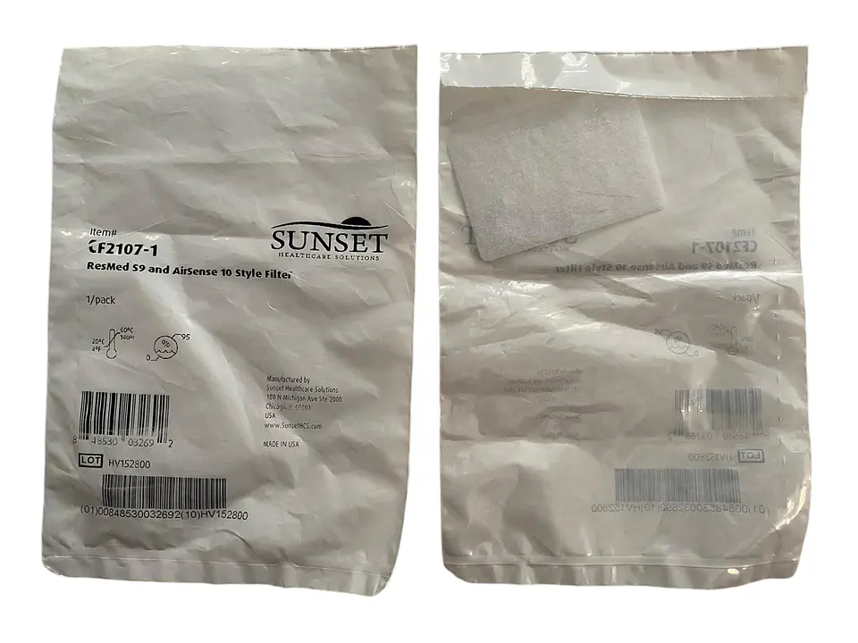Filtro Hipoalergénico De Sunset Healthcare para ResMed AirSense S9 Y AirSense 10 - Desechables, paquete de 5 unidades. 4