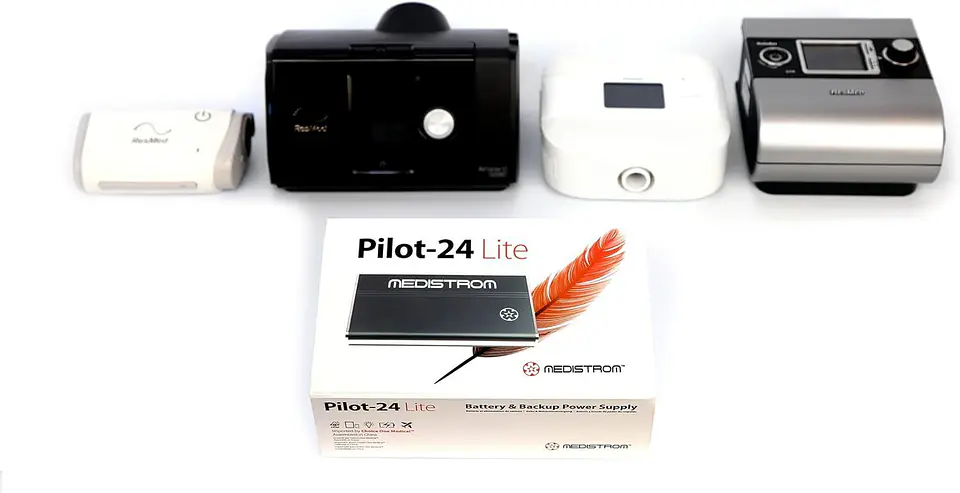 Batería y fuente de alimentación de respaldo Medistrom™ Pilot-24 Lite para dispositivos CPAP/BIPAP de 24 V. 2
